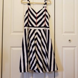 Nautical Dress with Adjustable Straps